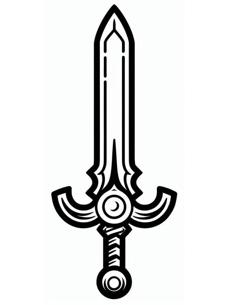 Spada per Bimbi di 5 Anni da colorare