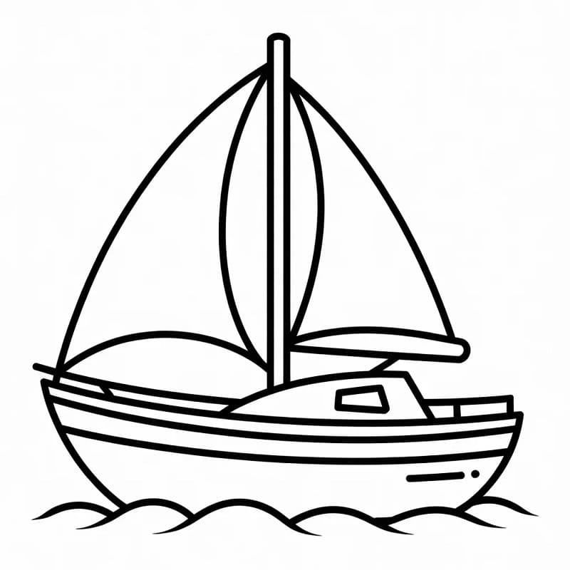 Stampa Barca da colorare