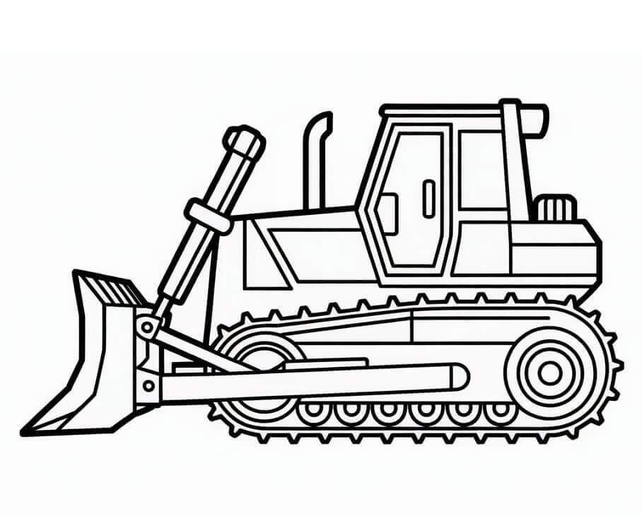 Stampa Bulldozer da colorare