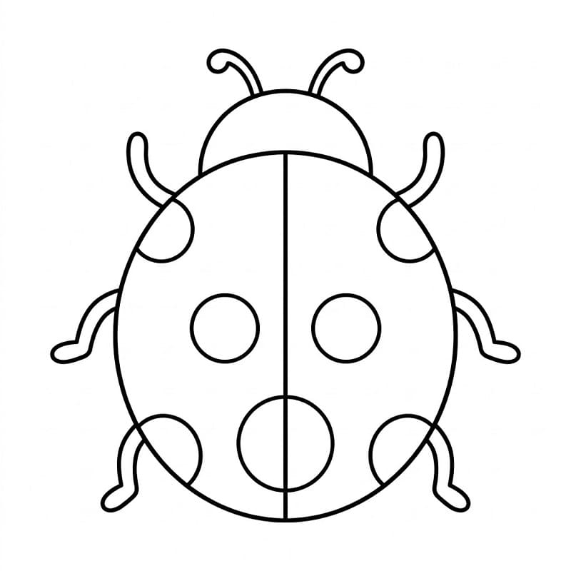 Stampa Coccinella da colorare