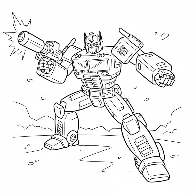 Stampa Optimus Prime da colorare