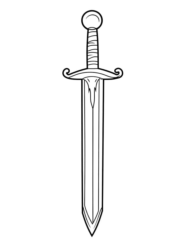 Stampa Spada da colorare