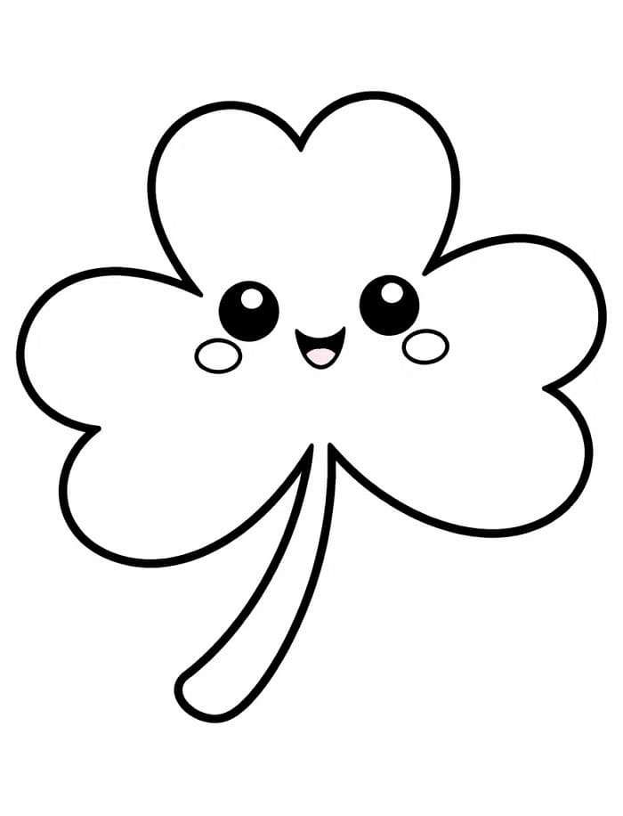 Stampa Trifoglio da colorare