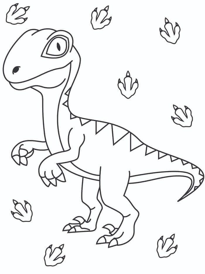 Stampa Velociraptor da colorare