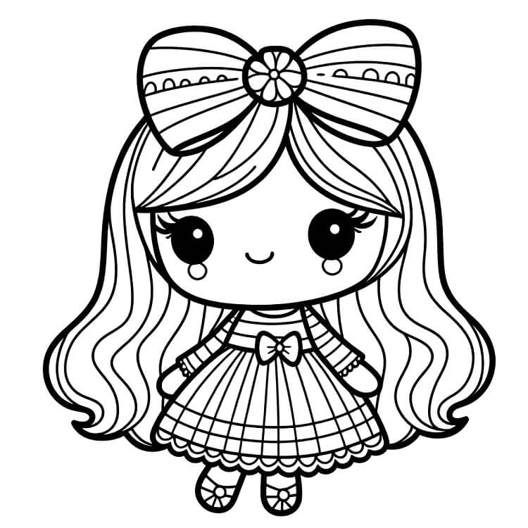 Stampabile Bambola Omaggio da colorare