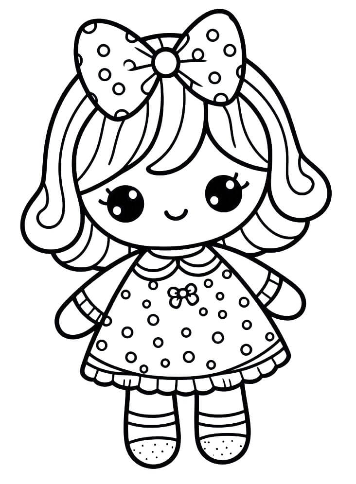 Stampabile Gratis Bambola da colorare