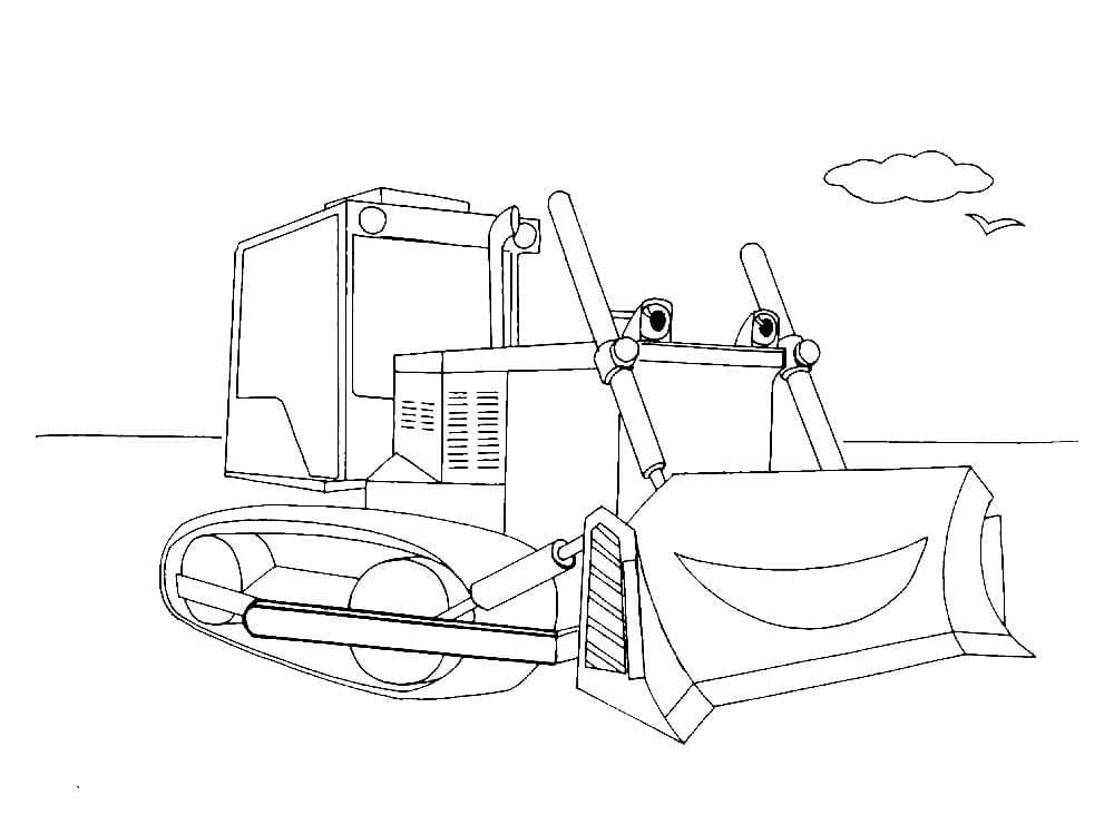 Stampabile Gratis Bulldozer da colorare