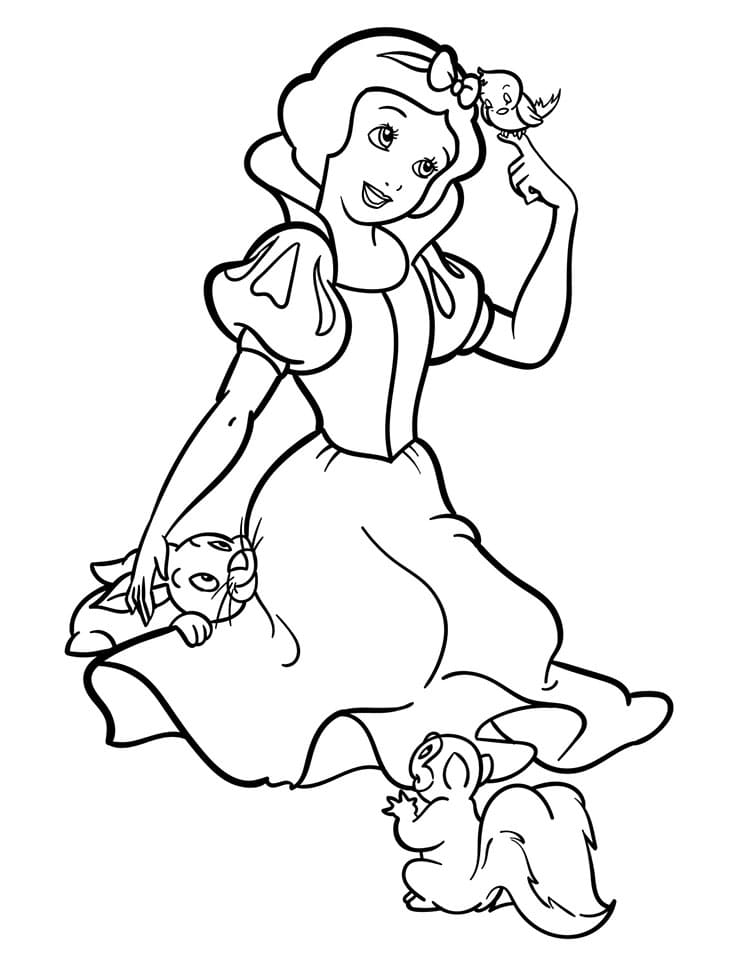 Stampabile Gratis Principessa da colorare