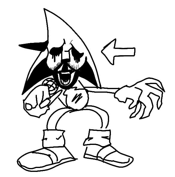 Stampabile Sonic Exe Omaggio da colorare