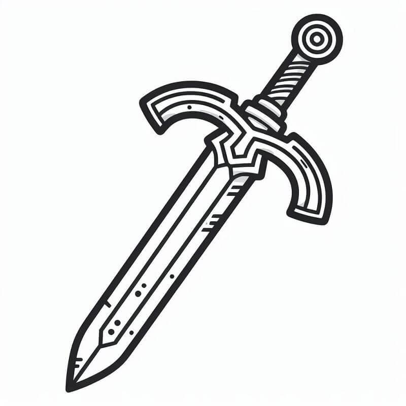 Stampabile Spada Omaggio da colorare