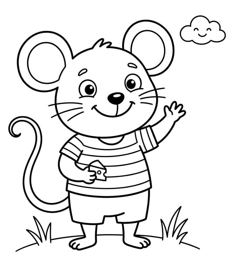 Topo Amichevole da colorare