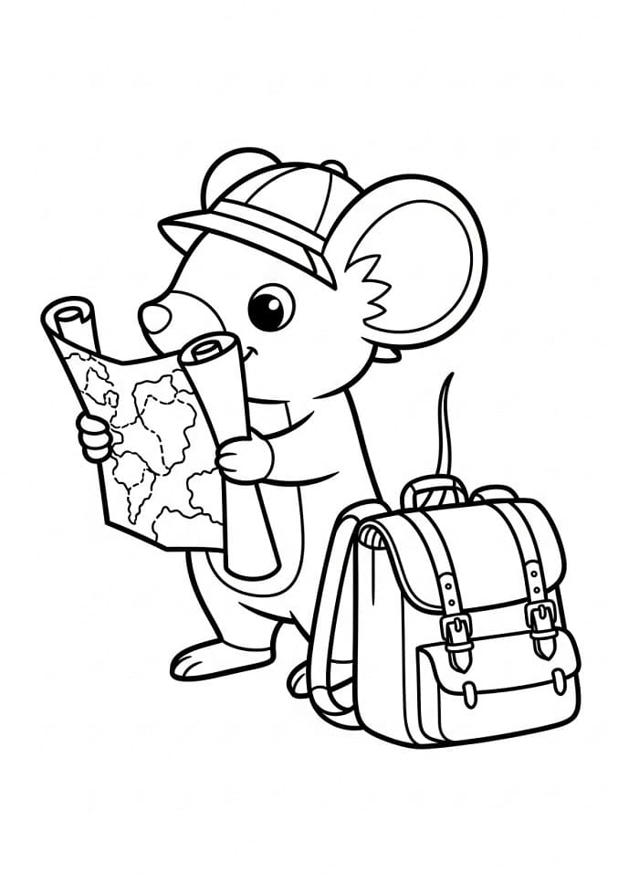 Topo Carino Cartone da colorare