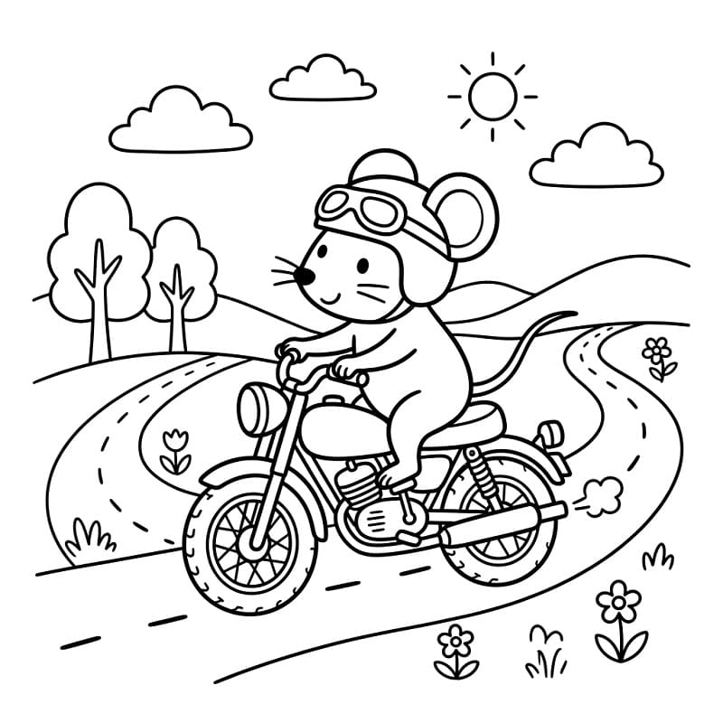 Topo Carino da colorare