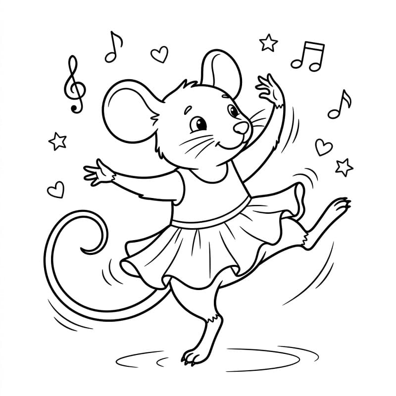 Topo Felice da colorare