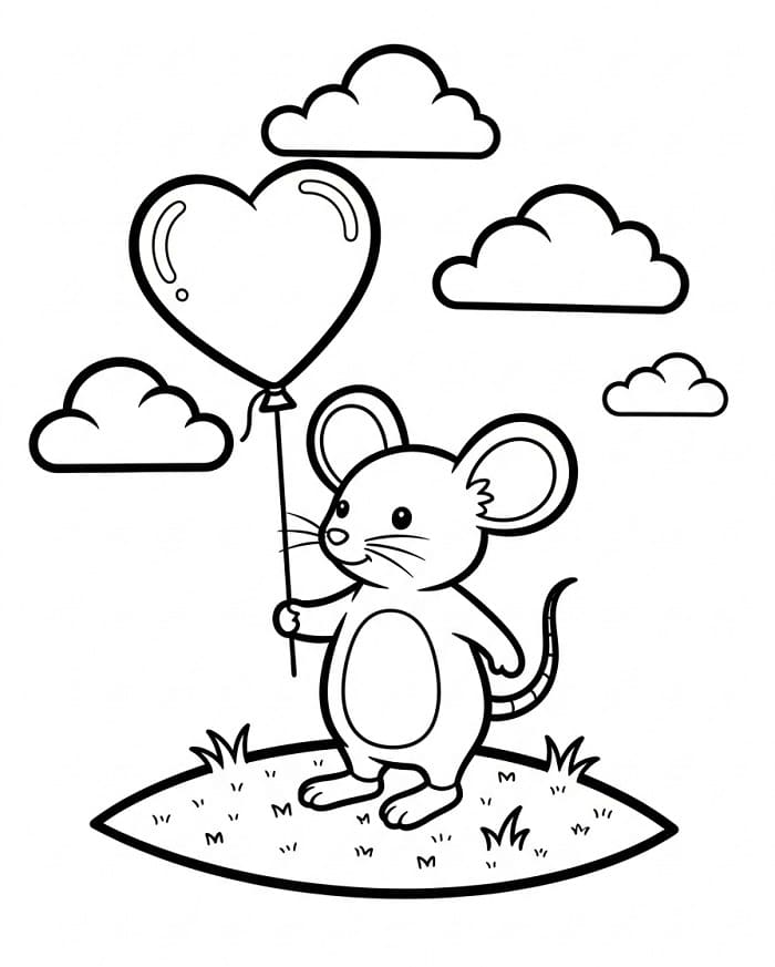 Topo Leggero da colorare