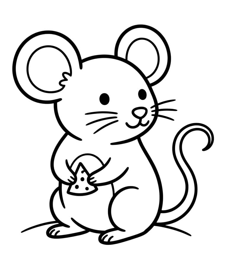 Topo Piccolo da colorare