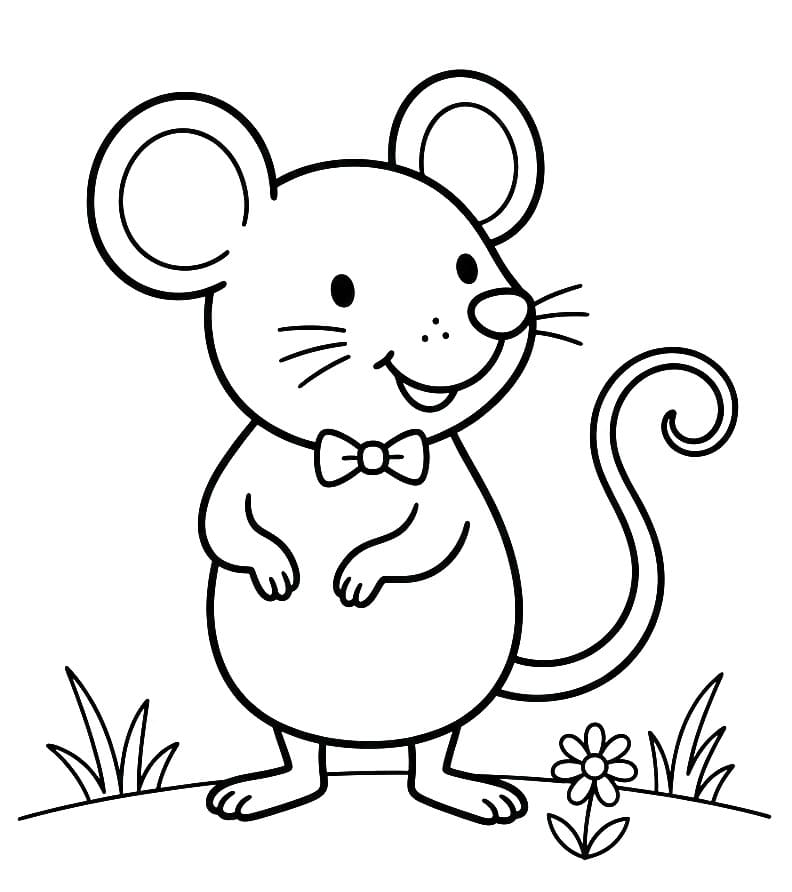 Topo Semplice da colorare