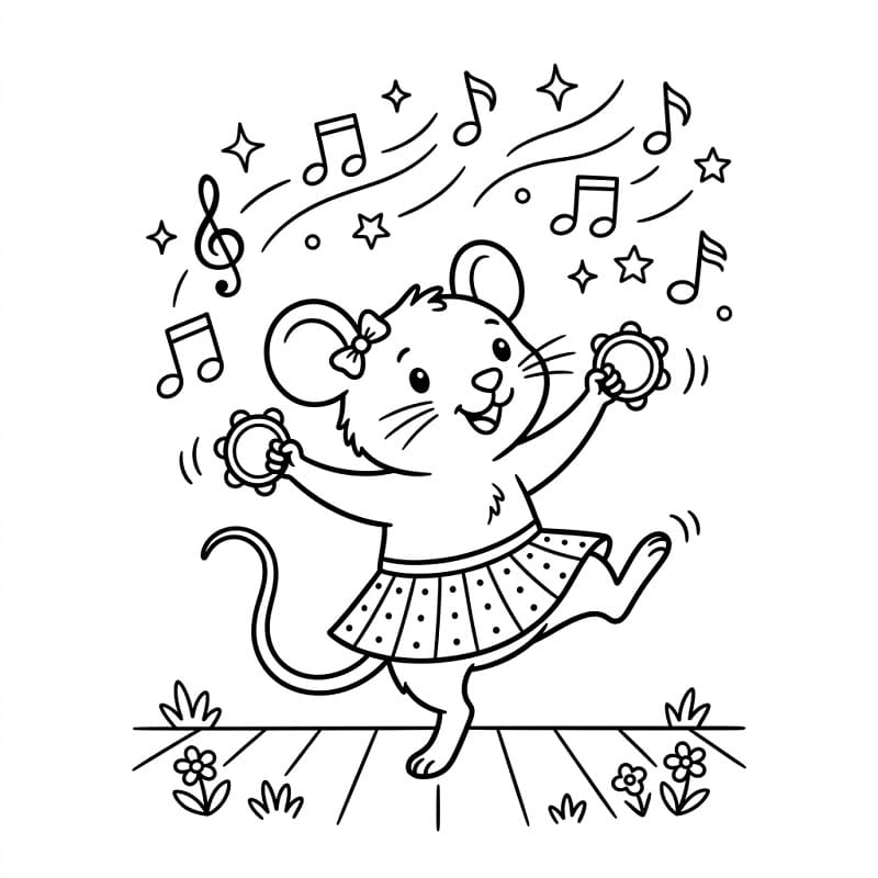 Topo Sorridente da colorare