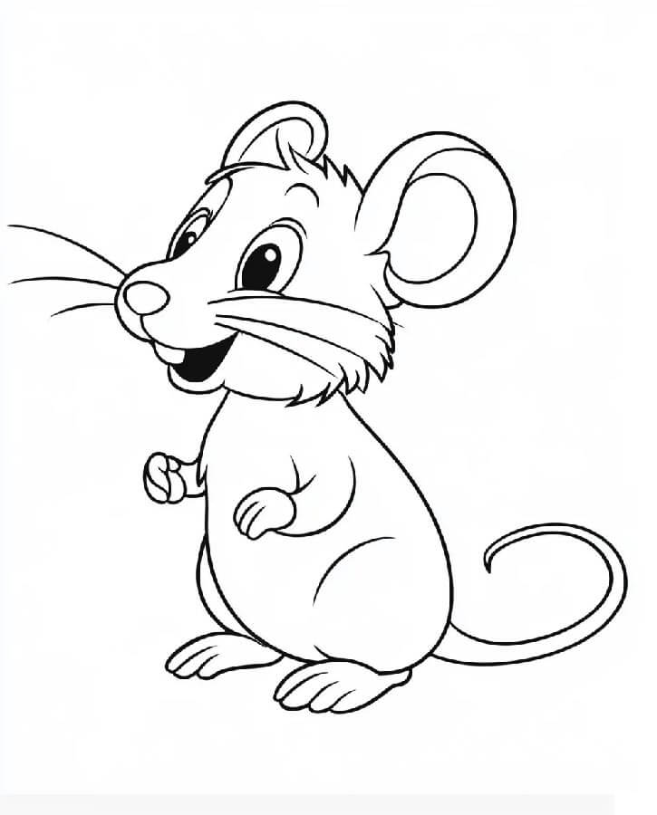 Topo Stampabile per Bambini da colorare