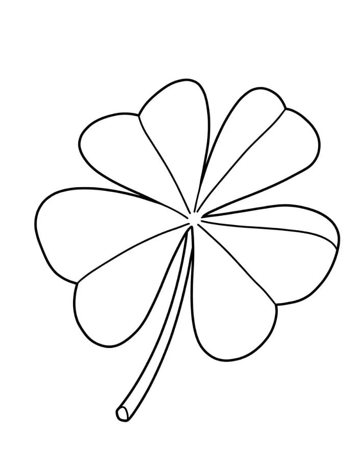 Trifoglio Gratis Stampabile da colorare