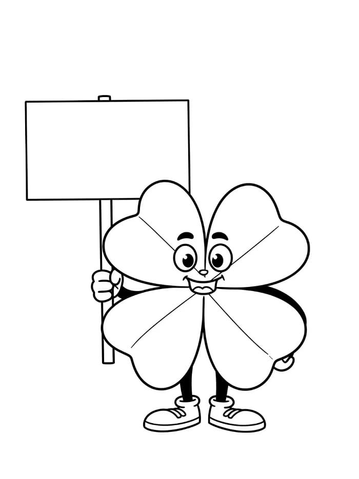 Trifoglio Gratis per Bambini da colorare