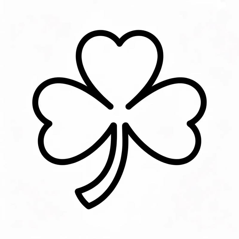 Trifoglio Gratuito da colorare