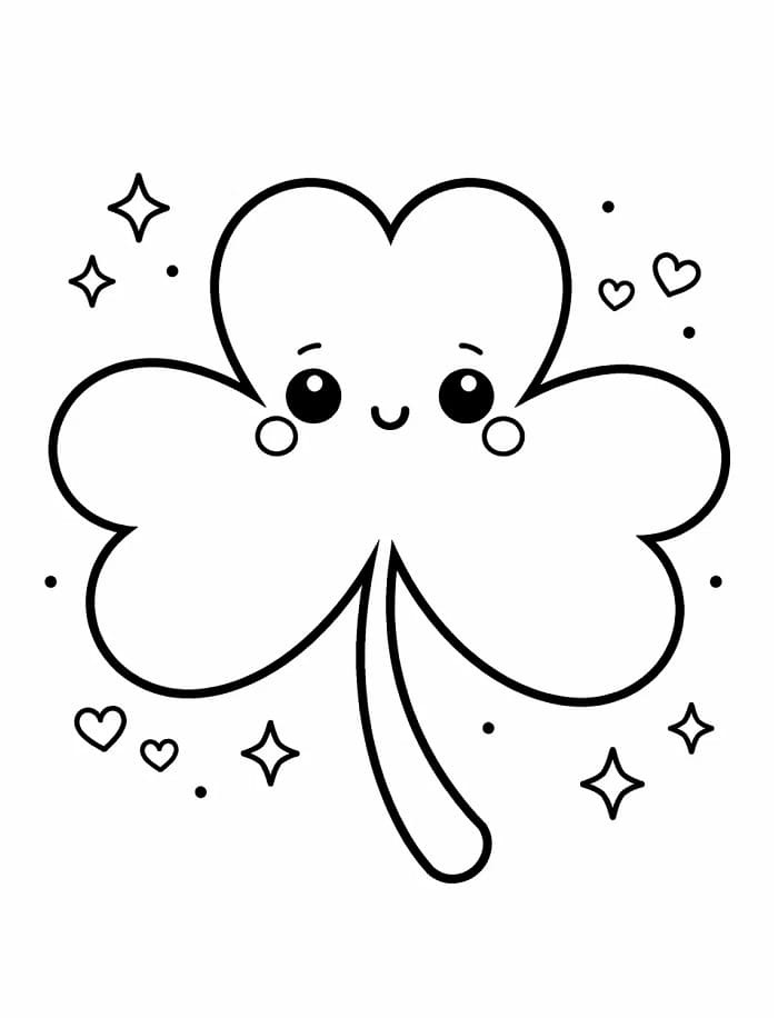 Trifoglio da Stampare da colorare