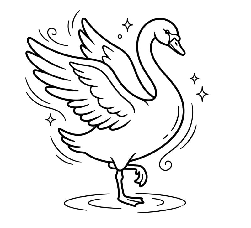 Un Cigno Splendido da colorare
