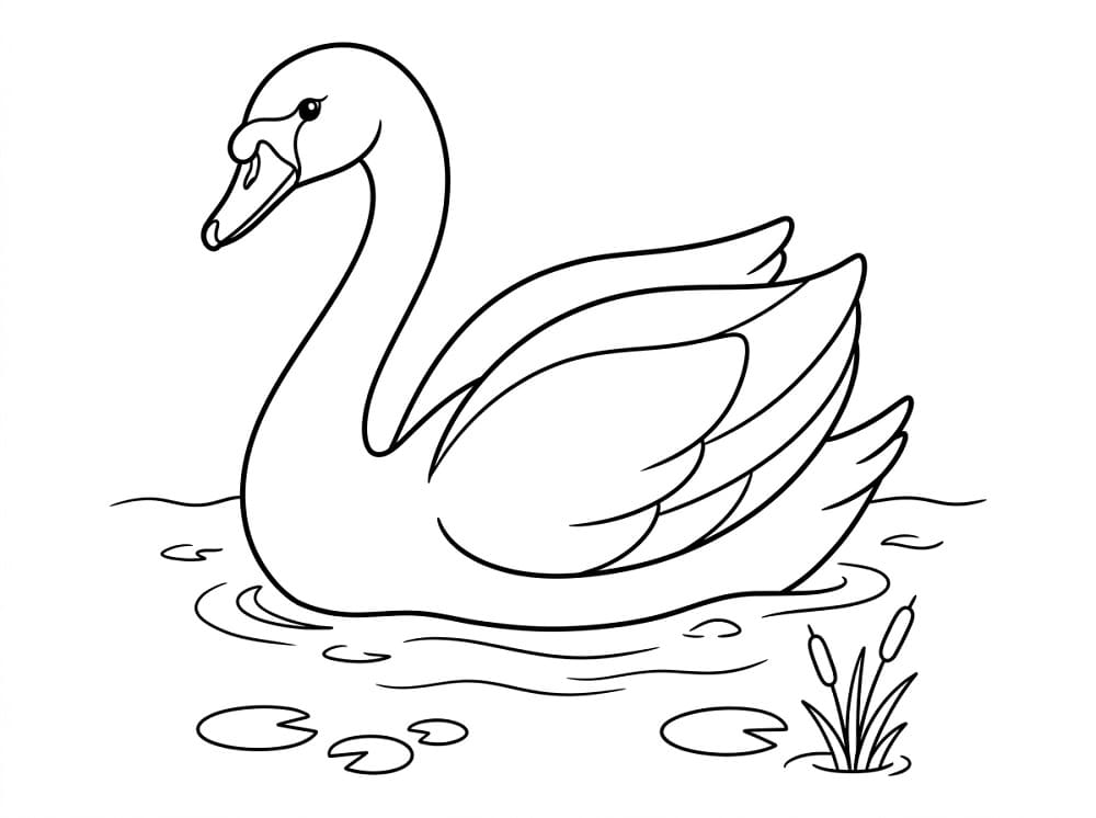 Un Cigno da colorare