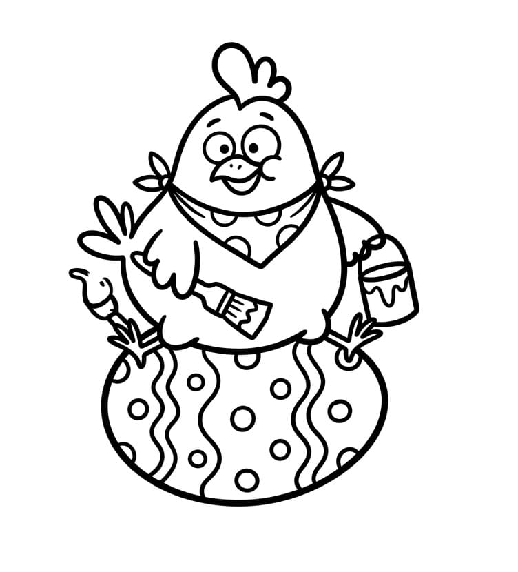 Un Pulcino di Pasqua Piccolo da colorare