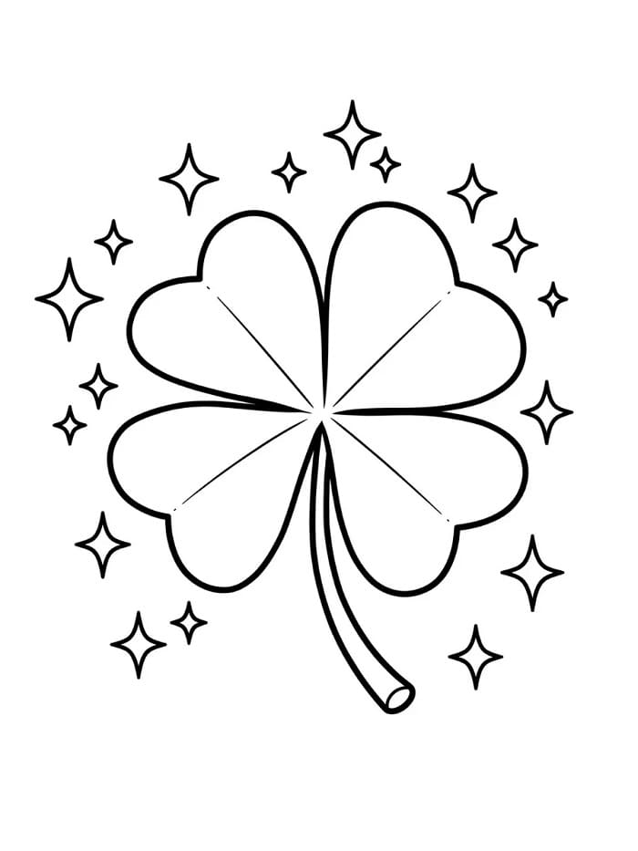 Trifoglio da colorare