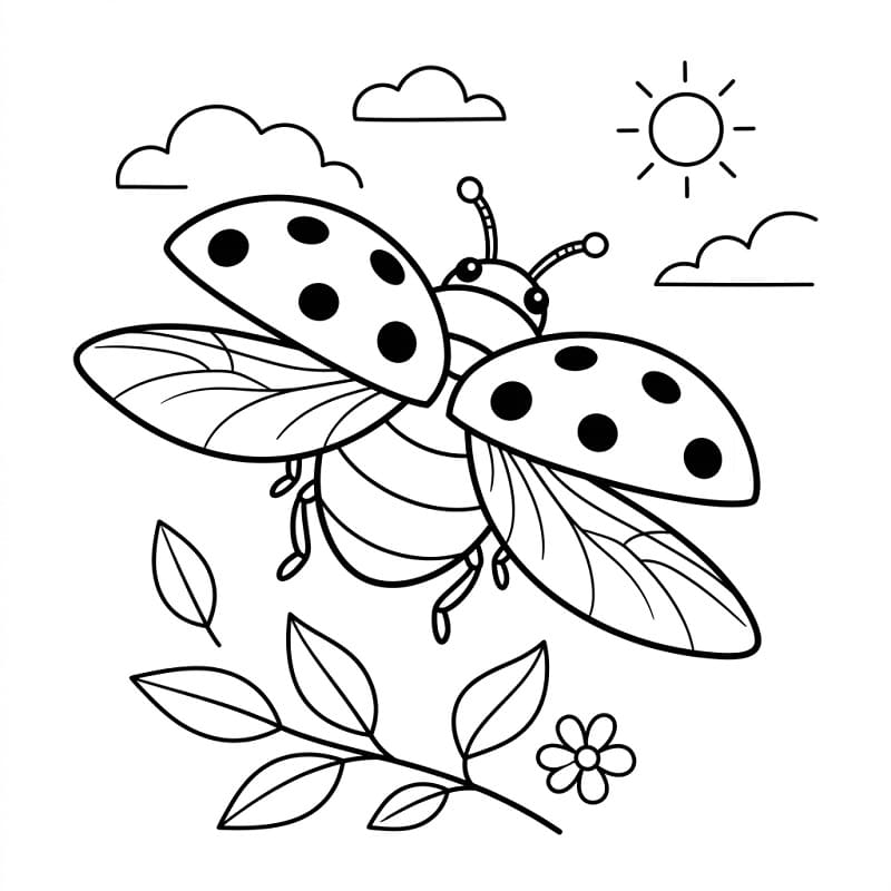 Una Coccinella Dolcissima da colorare