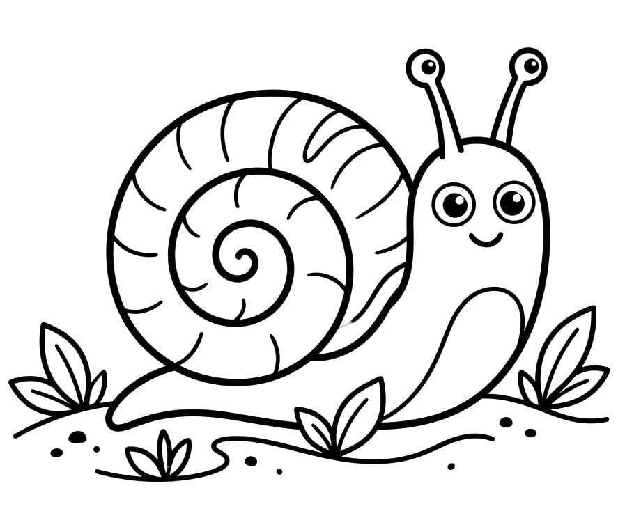 Una Lumaca Dolcissima da colorare