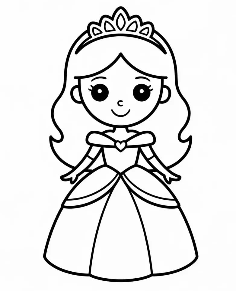 Una Principessa Dolcissima da colorare