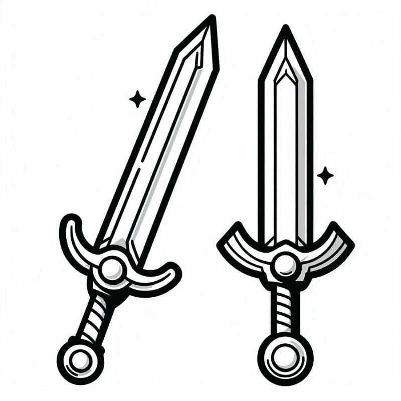 Una Spada da colorare