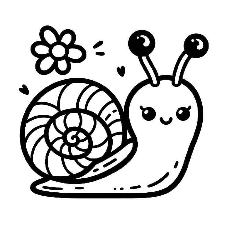 Una bella lumaca da colorare