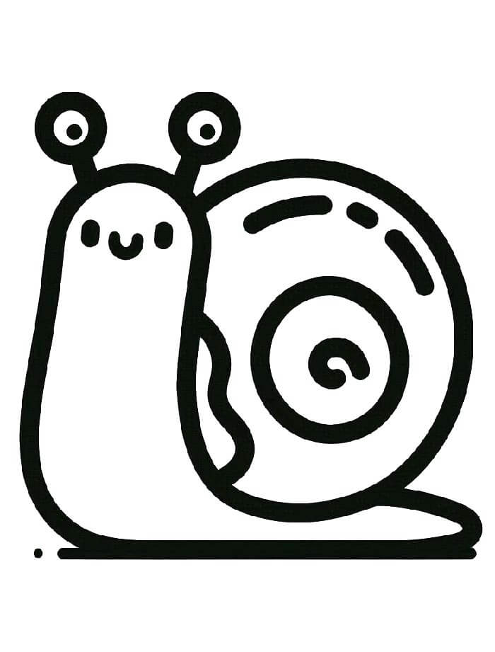 Una lumaca molto carina da colorare
