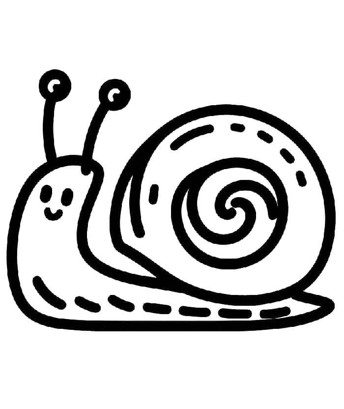 Una piccola lumaca da colorare