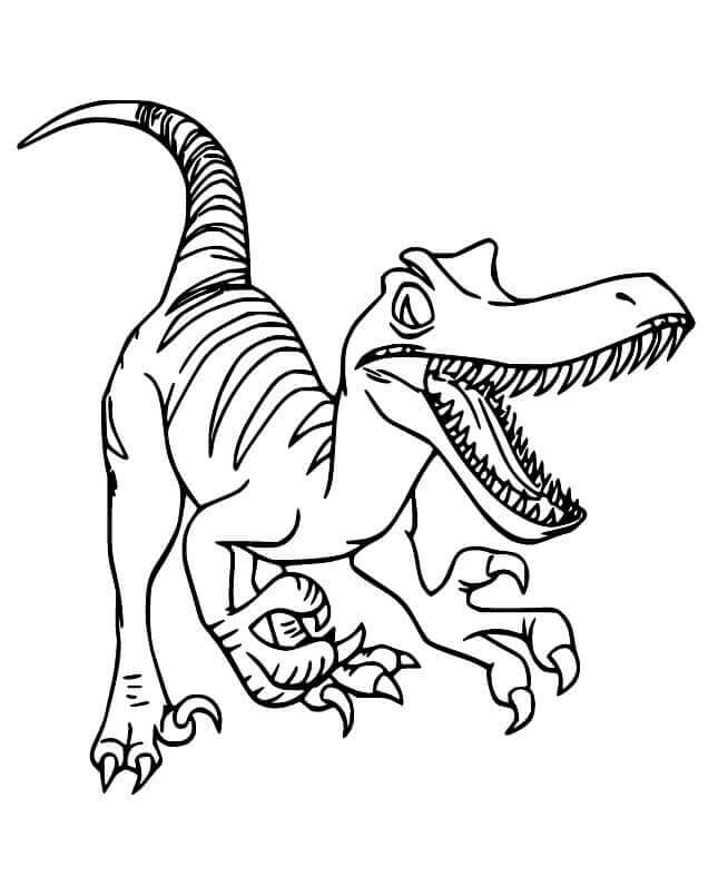 Velociraptor Animato da colorare