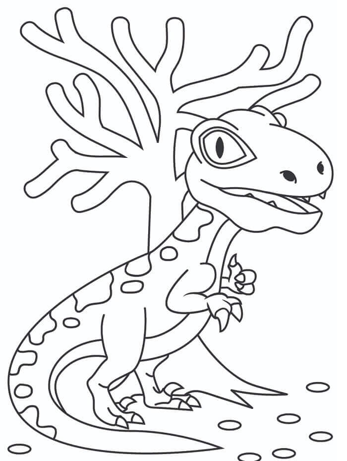 Velociraptor Carino da colorare