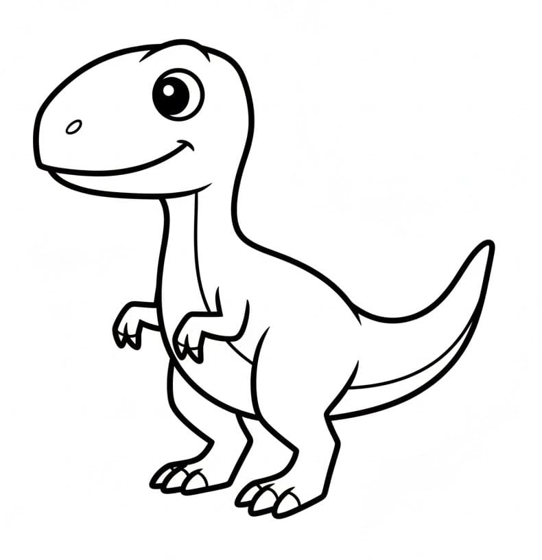 Velociraptor Cartone da colorare
