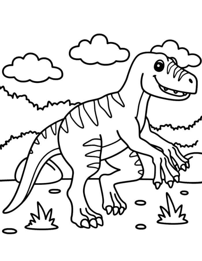 Velociraptor Dinosauro da colorare