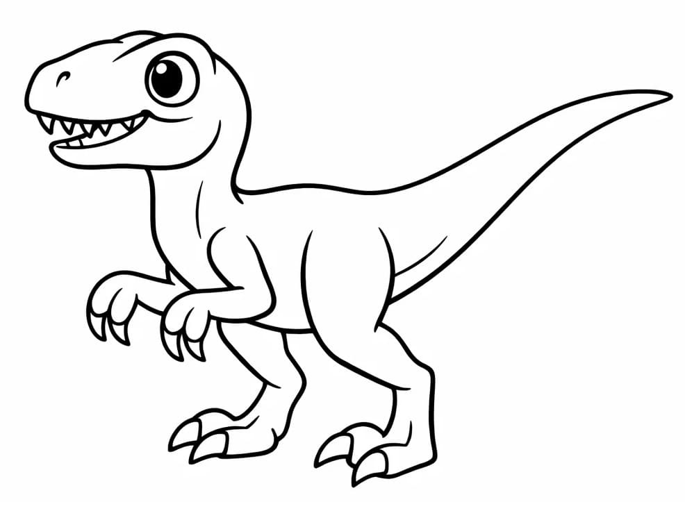 Velociraptor Facile da colorare