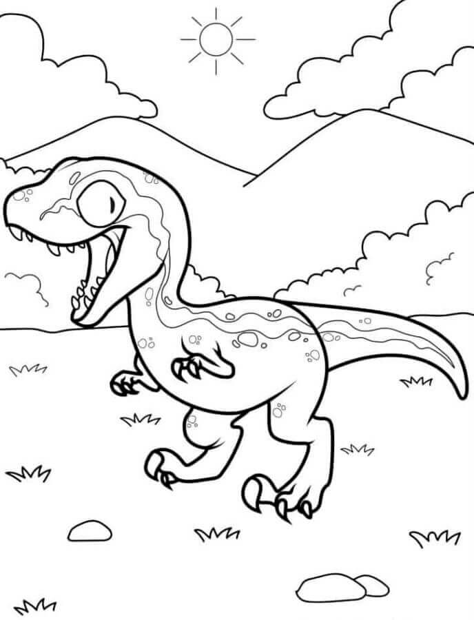 Velociraptor Gratuito da colorare