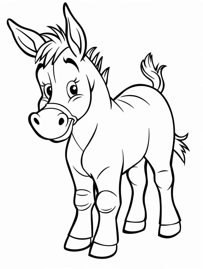 Asino Animato da colorare