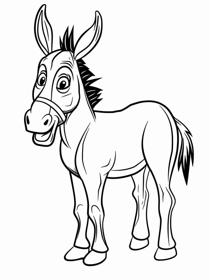 Asino Gratuito da colorare