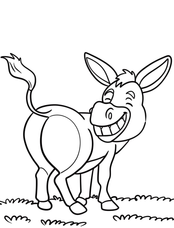 Asino Omaggio da colorare