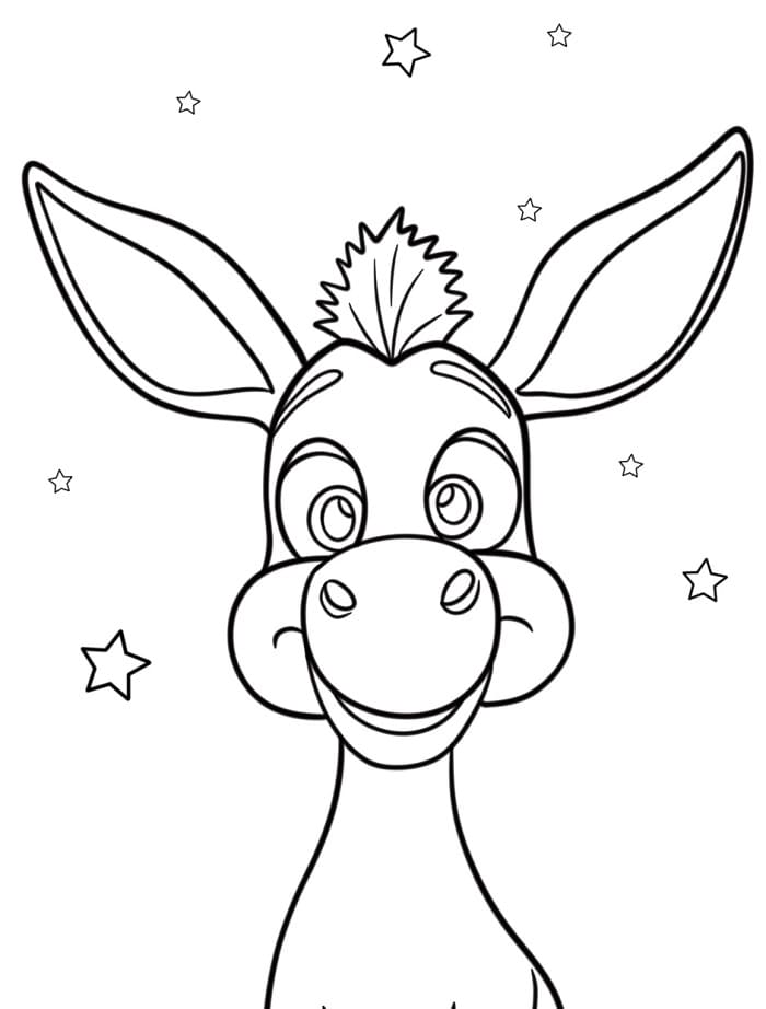 Asino Stampabile da colorare