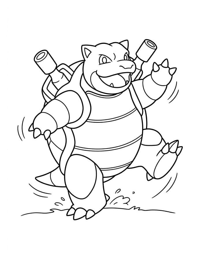 Blastoise Animato da colorare