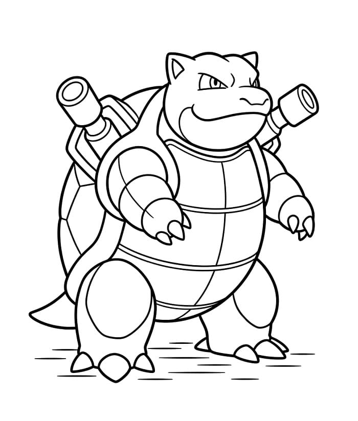 Blastoise Fantastico da colorare
